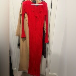 Sunday in Brooklyn Red Long Sleeve Dress